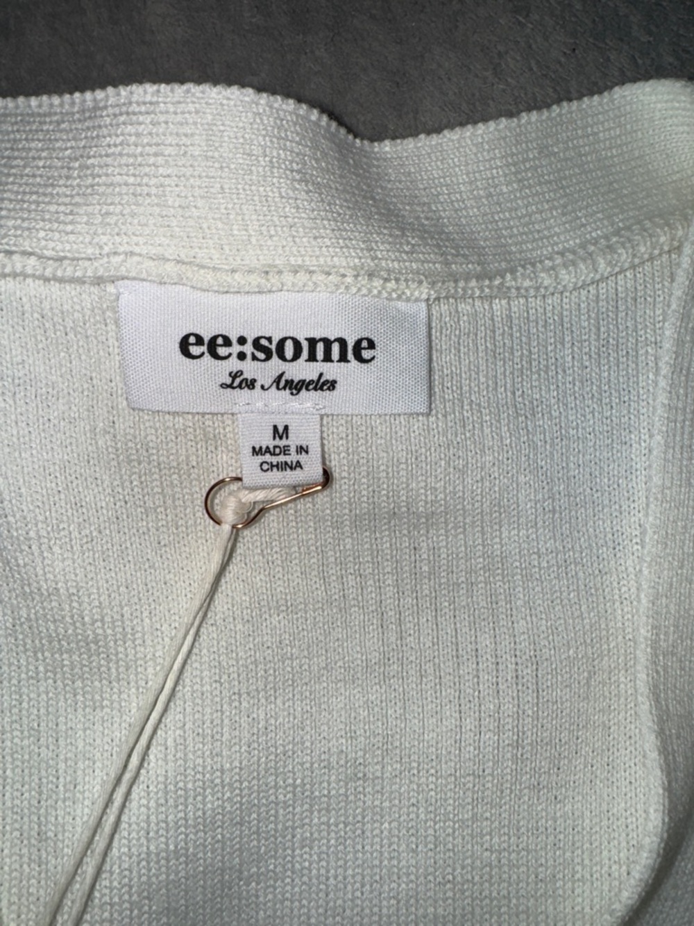eesome Ivory Ribbed Button-Front Knit Tank - Picture 2 of 3